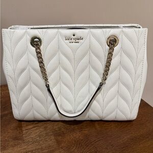 Kate Spade White Quilted Shoulder Bag